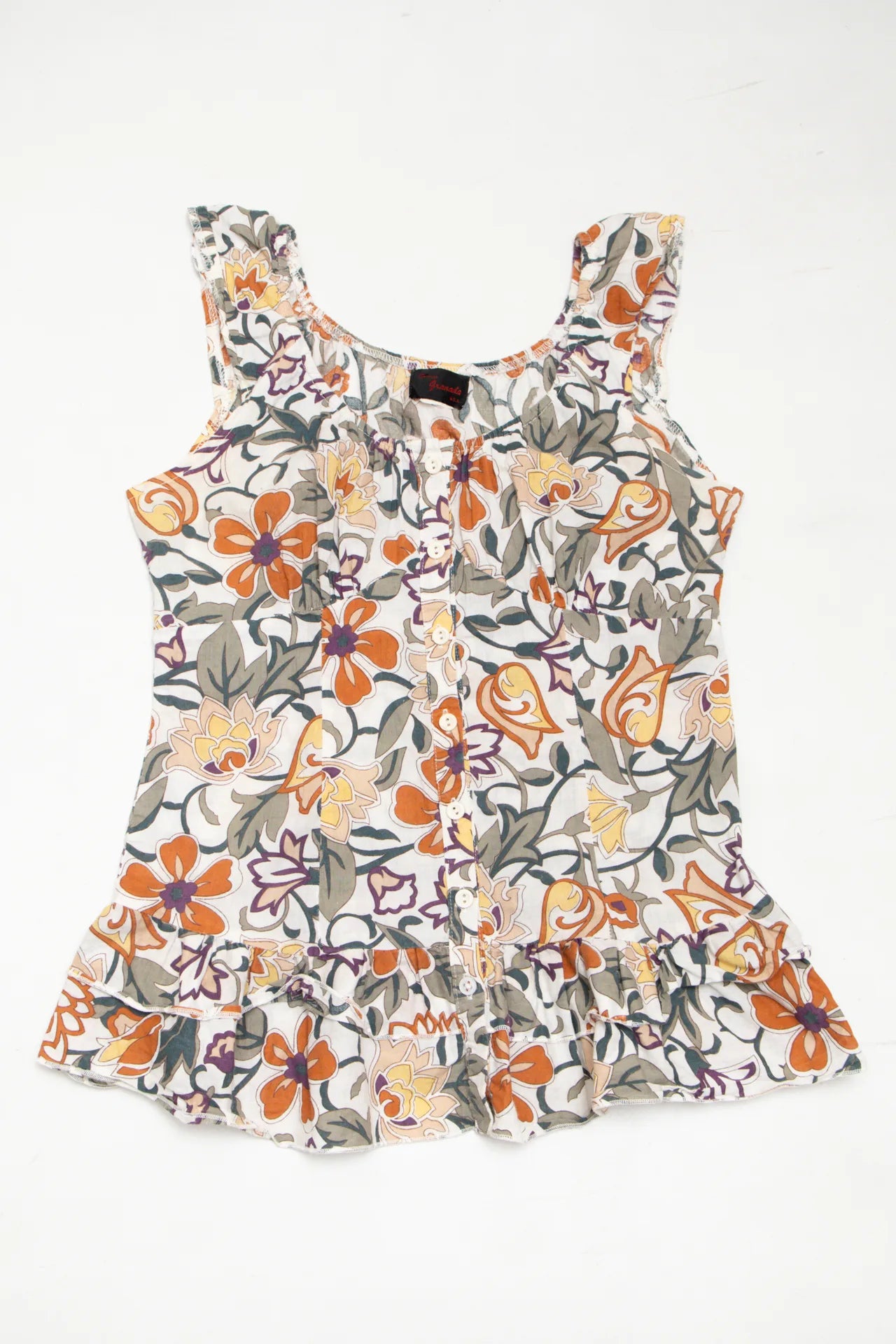 #226 Granada Fashions Usa Sleeveless Blouse Beige | c. 272 | Size 8