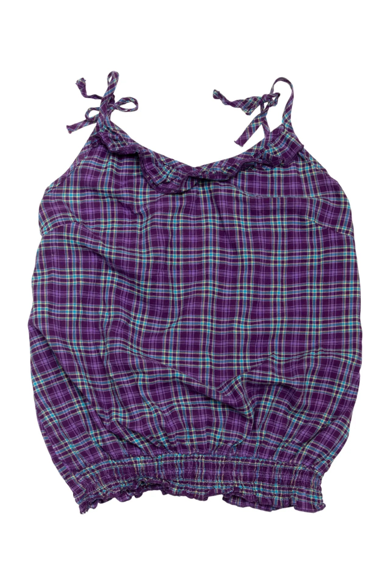 #228 Arizona Jean Company Plaid Cotton Camisole Top Purple | c. 272 | Size 8