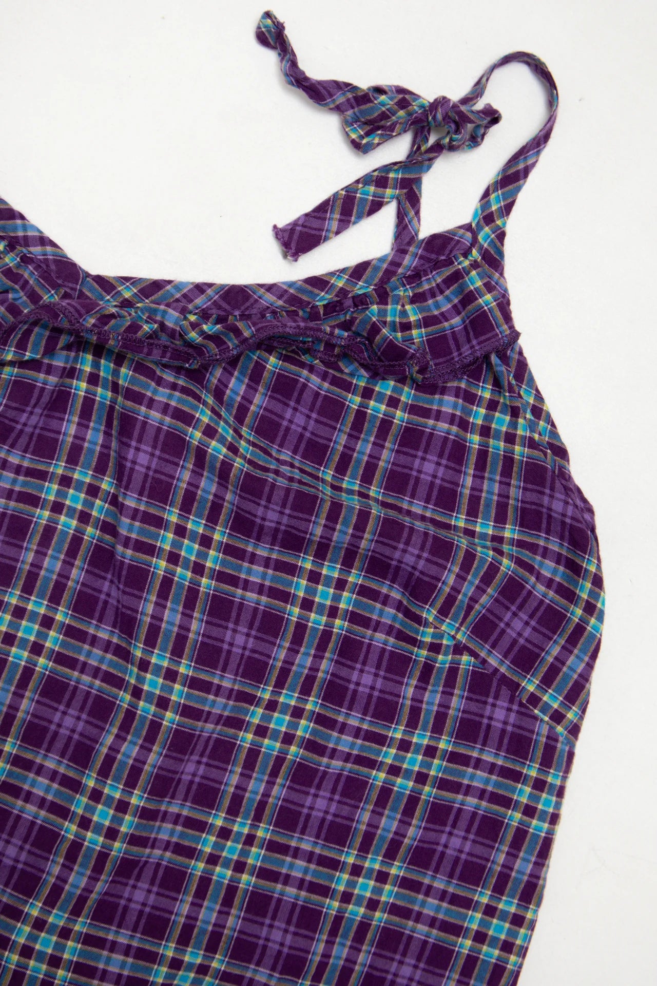 #228 Arizona Jean Company Plaid Cotton Camisole Top Purple | c. 272 | Size 8