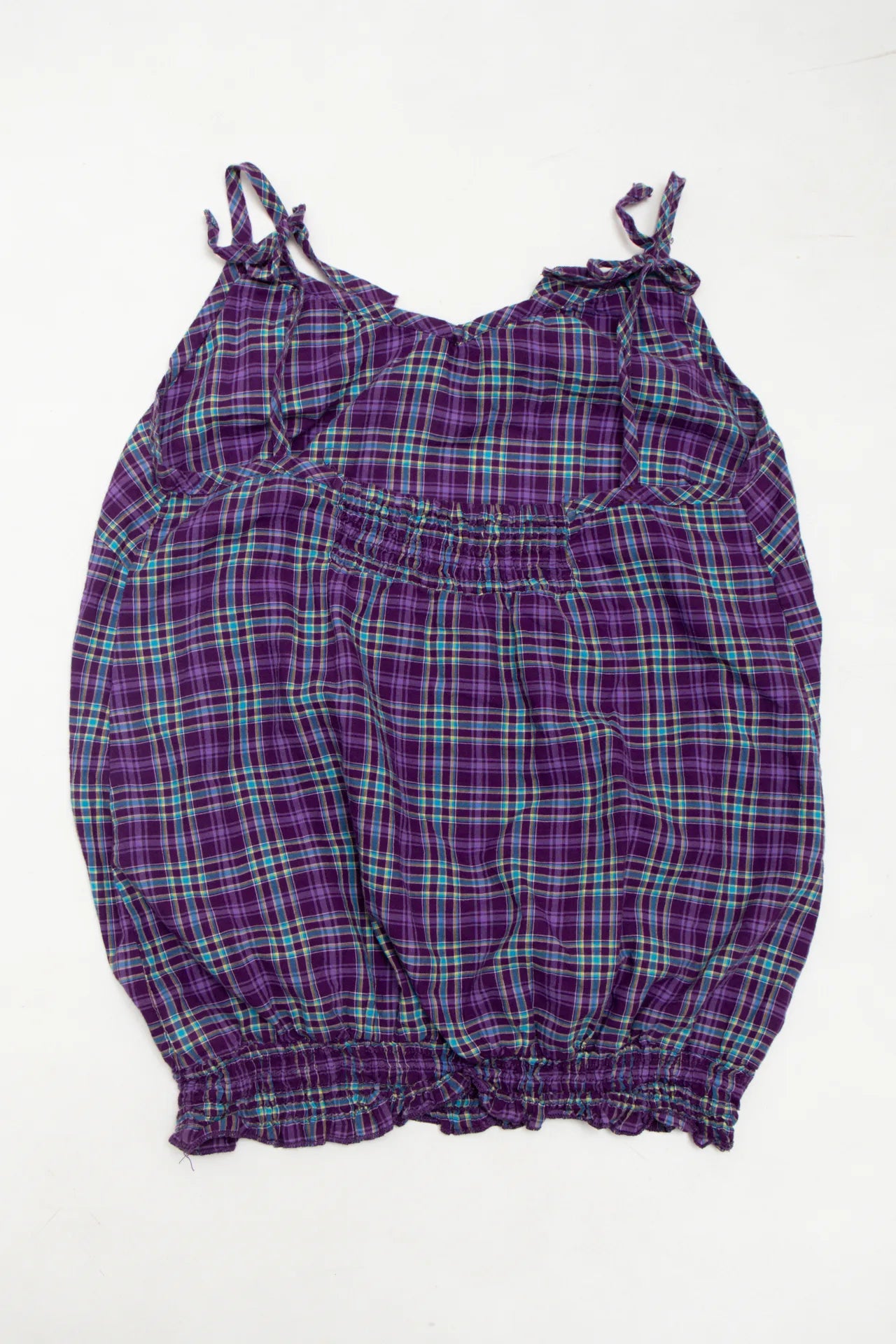 #228 Arizona Jean Company Plaid Cotton Camisole Top Purple | c. 272 | Size 8