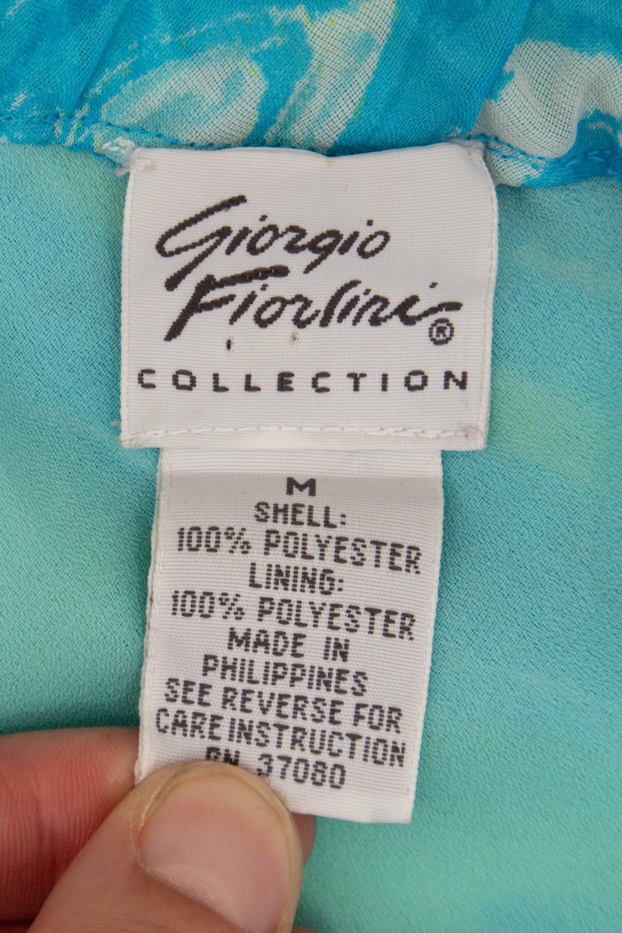 #237 Giorgio Fiorini Collection Printed Slip Midi/maxi Skirt Blue | c. 272 | Size 12