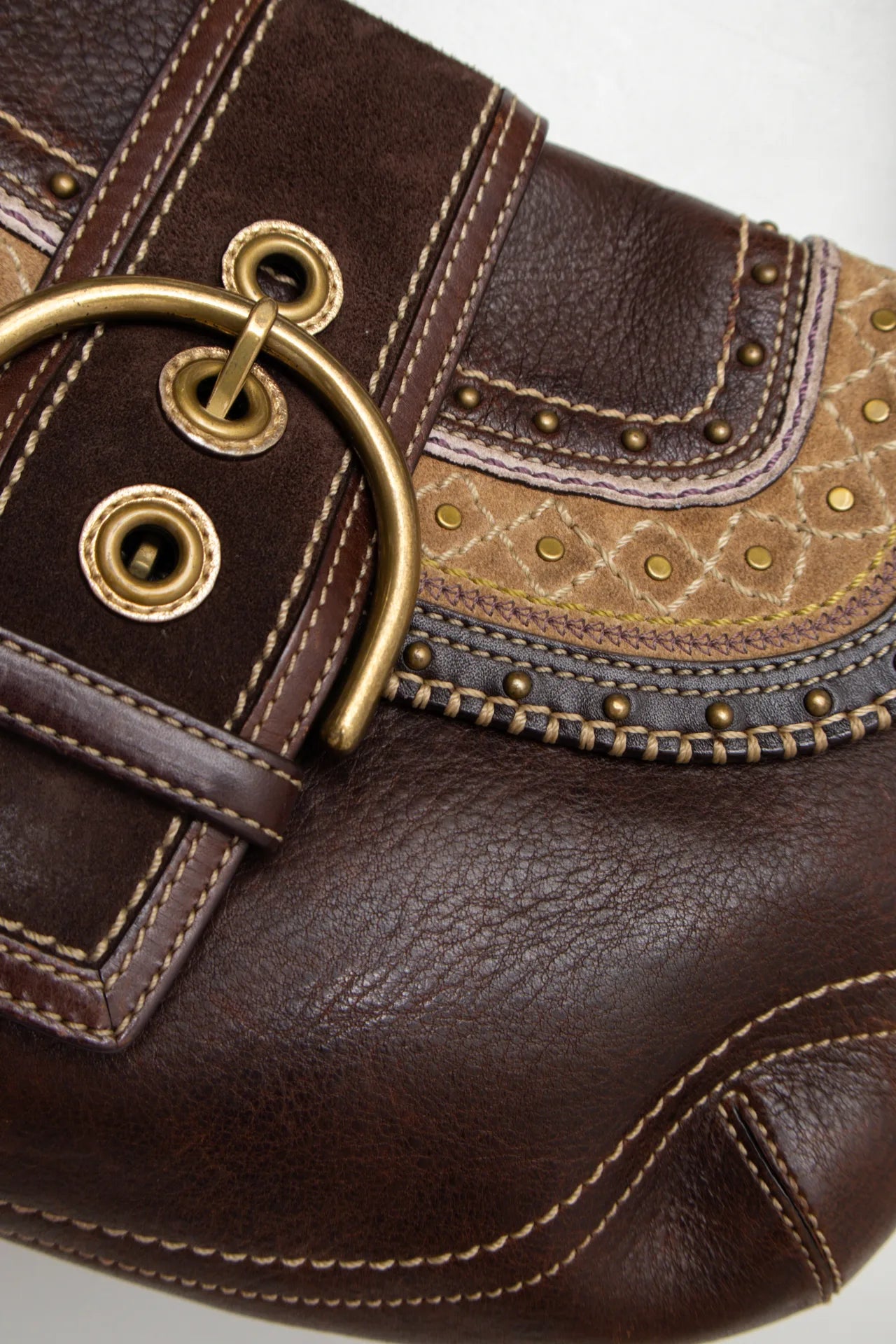 #240 Coach Leather Shoulder Bag Brown | c. 272 | Size