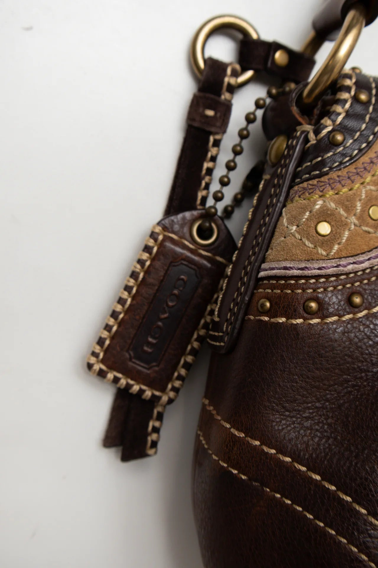 #240 Coach Leather Shoulder Bag Brown | c. 272 | Size