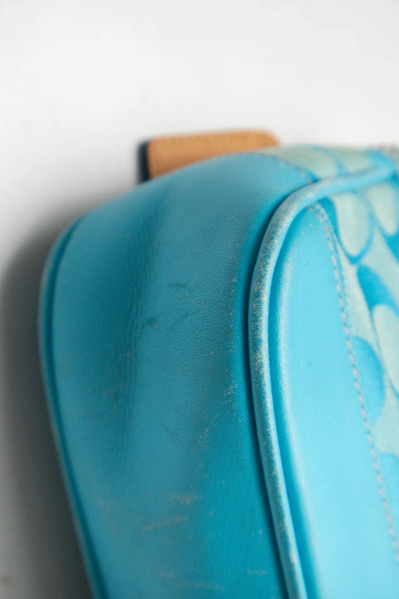 #248 Coach Shoulder Baguette Bag Blue | c. 272 | Size