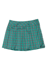 #152 Plaid Mini Skirt Green | c. 185 | Size 13