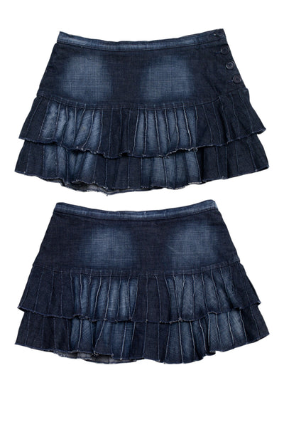 #128 Bcbgmaxazria Mini Skirt Blue | c. 202 | Size 8