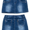 #166 Gourd Mini Skirt Blue | c. 209 | Size 8