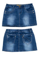 #166 Gourd Mini Skirt Blue | c. 209 | Size 8