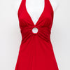 #67 Sangria Halter Top Red | c. 197 | Size 12