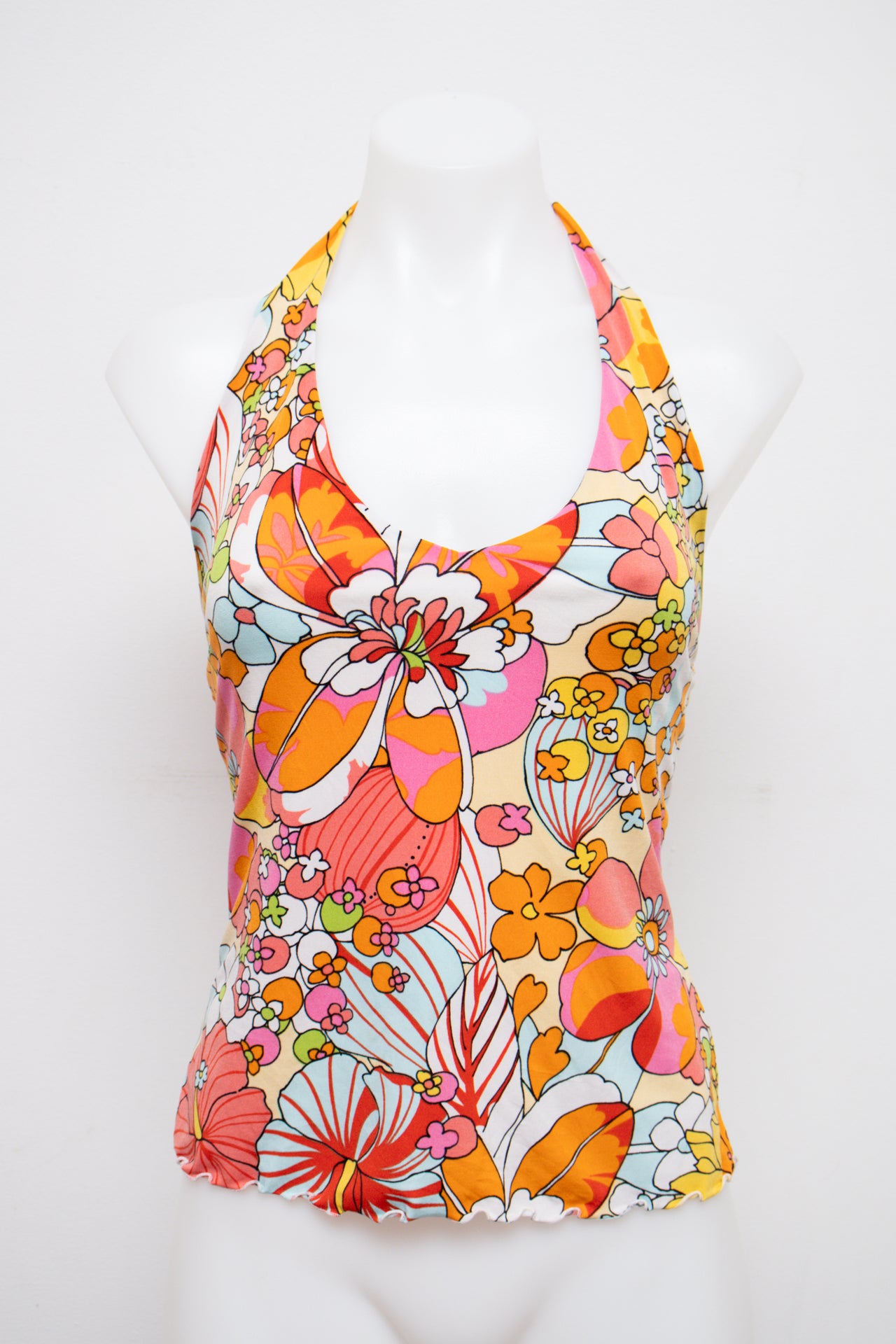 #018 Suzy Shier Halter Top Orange | c. 203 | Size 10