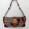 #186 Coach Wool Flat Soho Bag Brown | c. 196 | Size