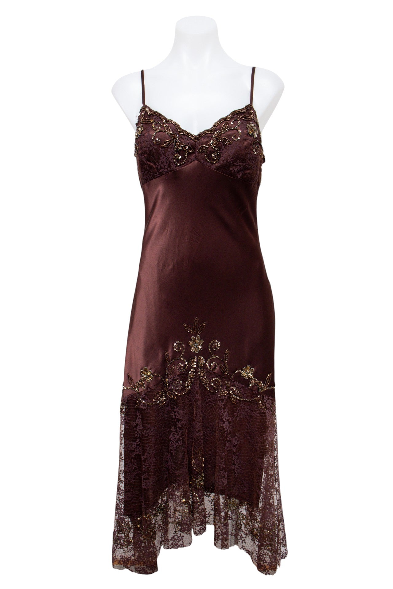 #012 Xscape By Carmen Marc Valvo Camisole Brown | c. 207 | Size 10