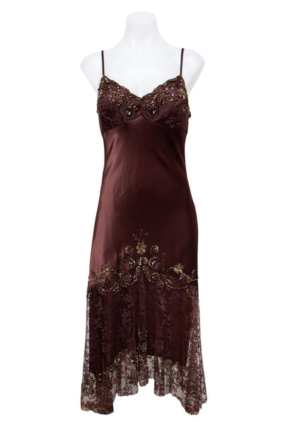 #012 Xscape By Carmen Marc Valvo Camisole Brown | c. 207 | Size 10