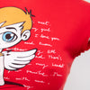 #75 Bershka Trends T-shirt Red | c. 198 | Size 8