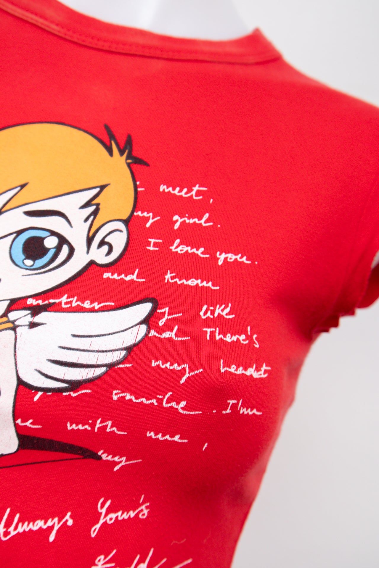 #75 Bershka Trends T-shirt Red | c. 198 | Size 8