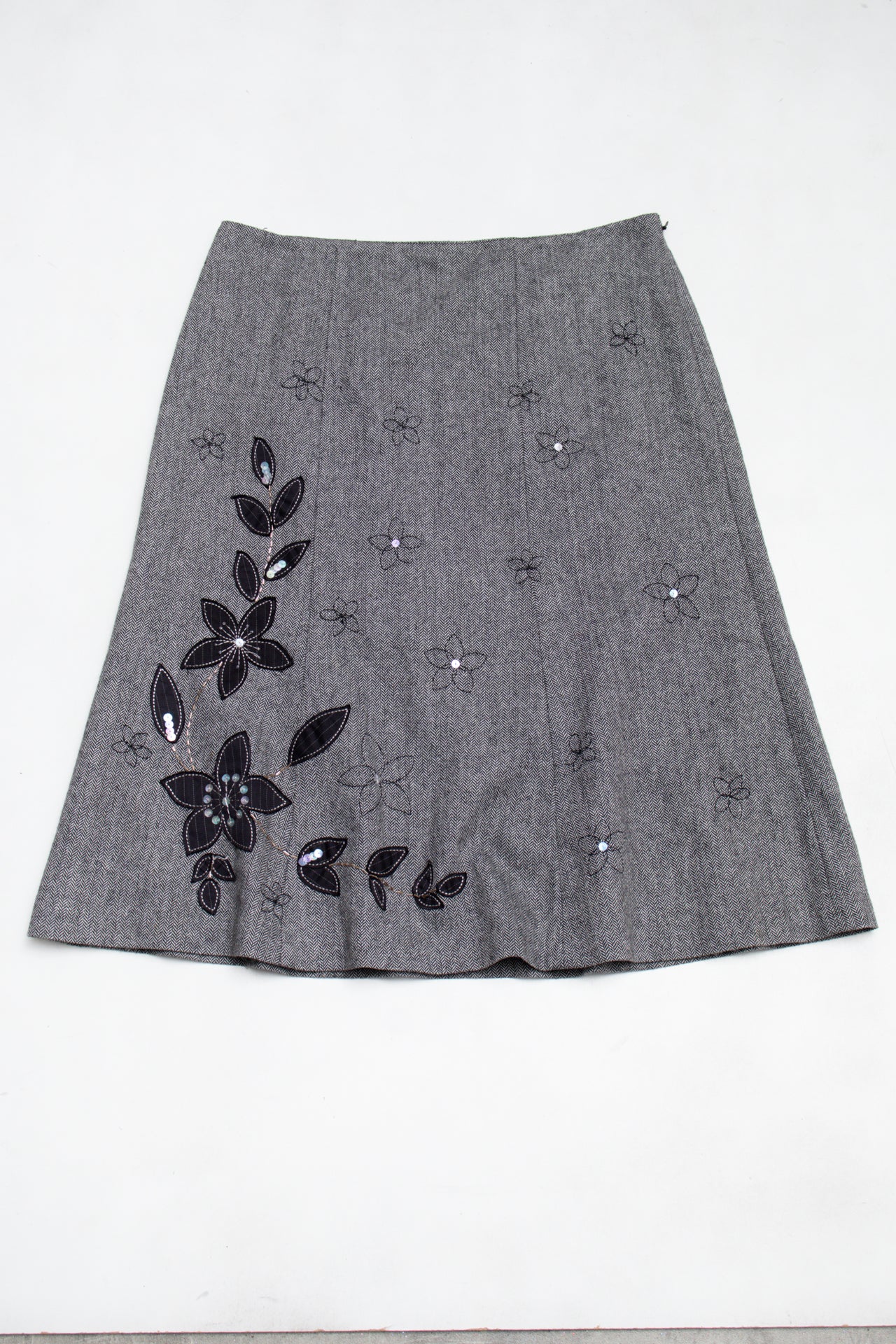 #143 Jones New York Country Skirt Gray | c. 193 | Size 8