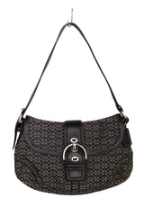 #157 Coach Flat Soho Bag Black | c. 187
