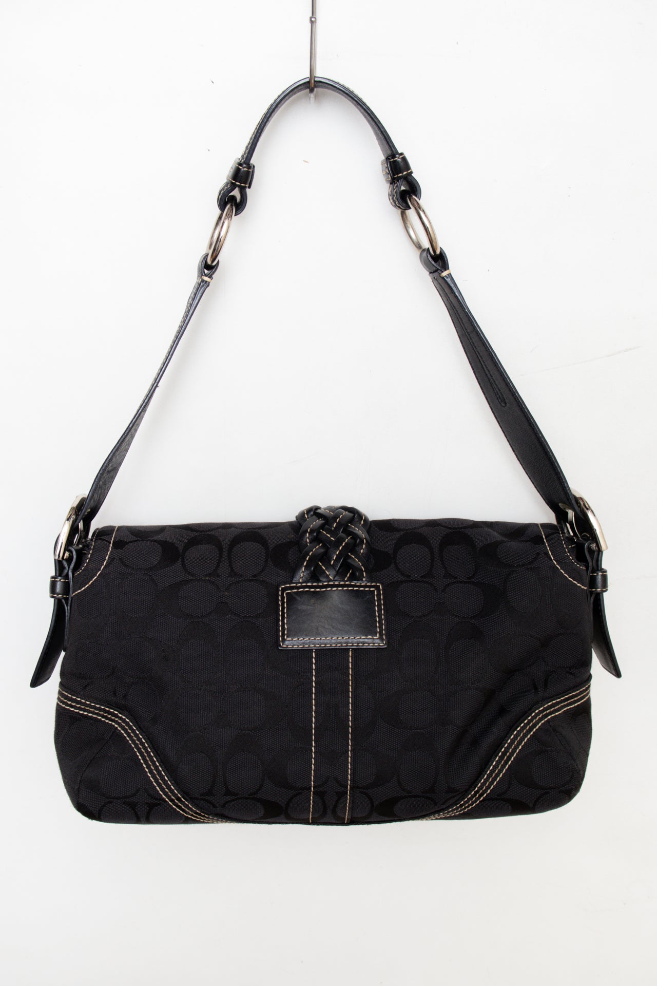 #211 Coach Shoulder Bag Black | c. 194 | Size