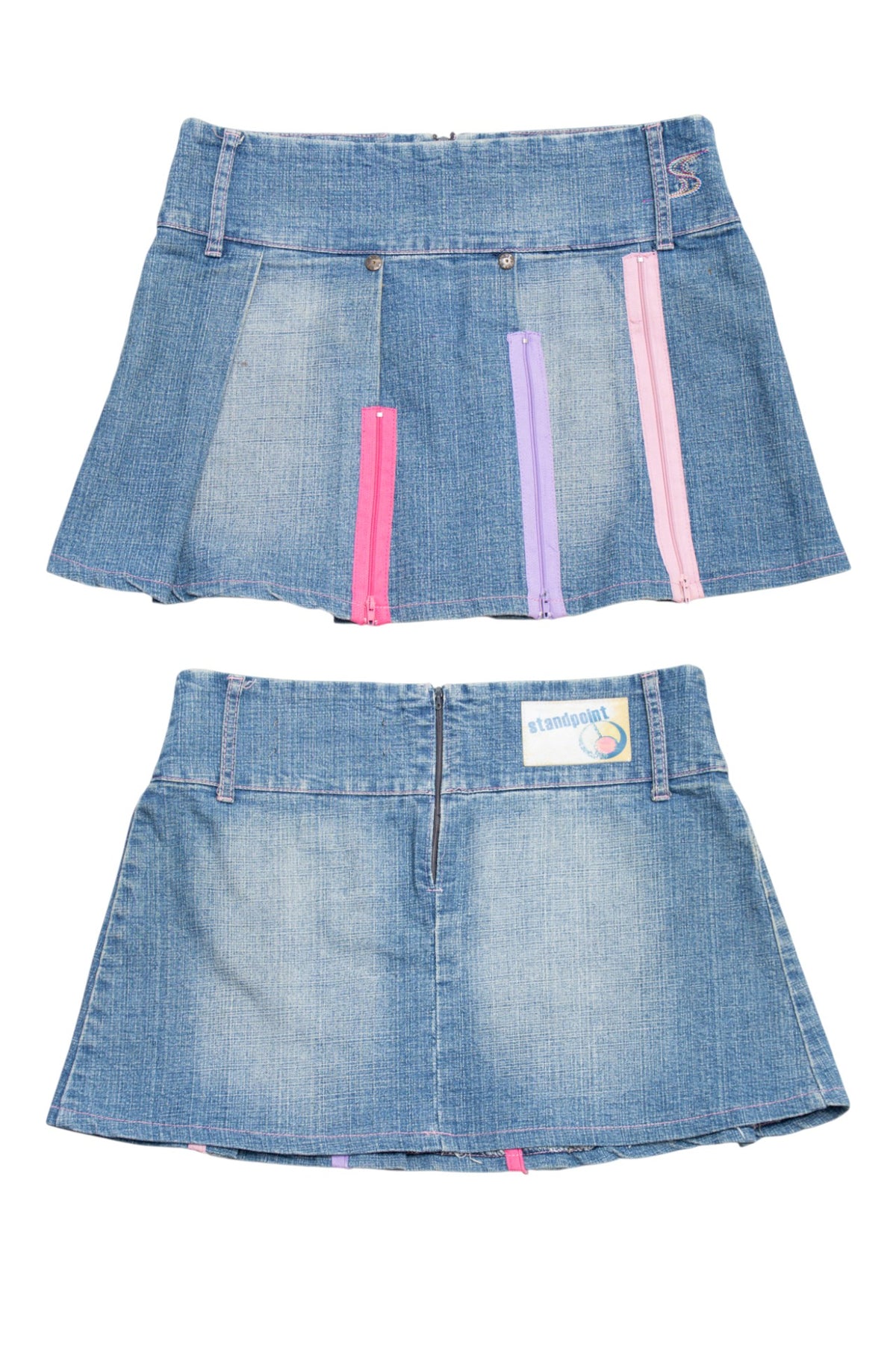 #155 Stand Point Mini Skirt Blue | c. 207 | Size 10