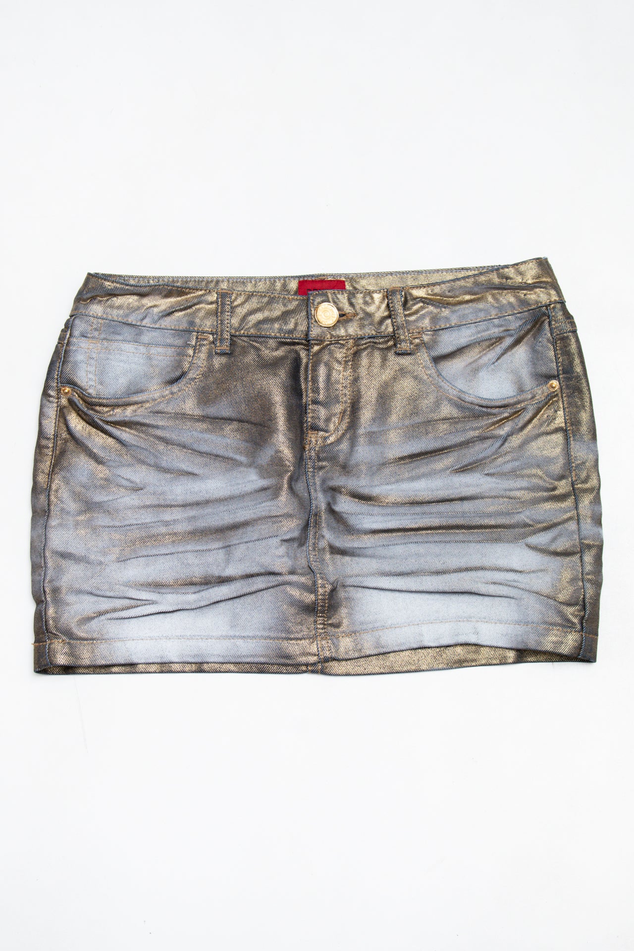 #198 Vero Moda Mini Skirt Gold | c. 199 | Size 8