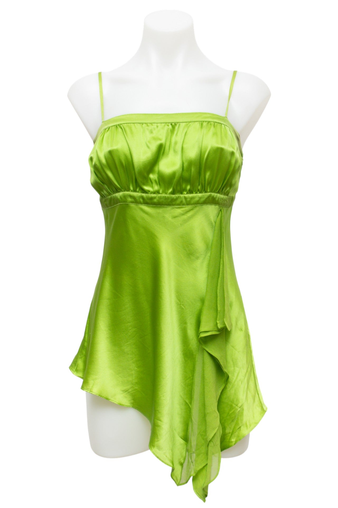 #55 100% Silk Camisole Top Green | c. 178 | Size 8