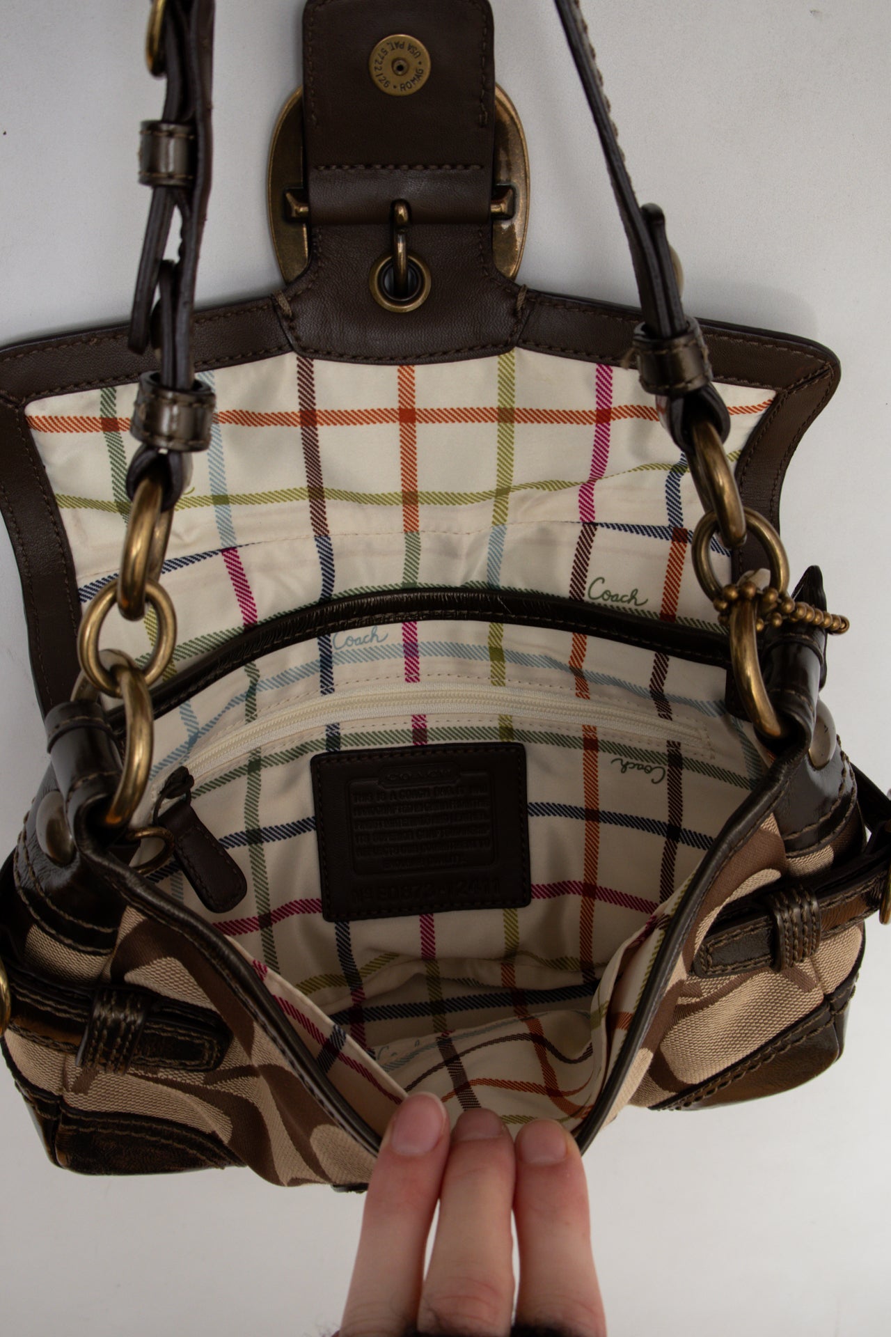 #188 Coach Shoulder Bag Brown | c. 198 | Size