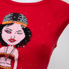 #035 Tie-dye Top Red | c. 209 | Size 8