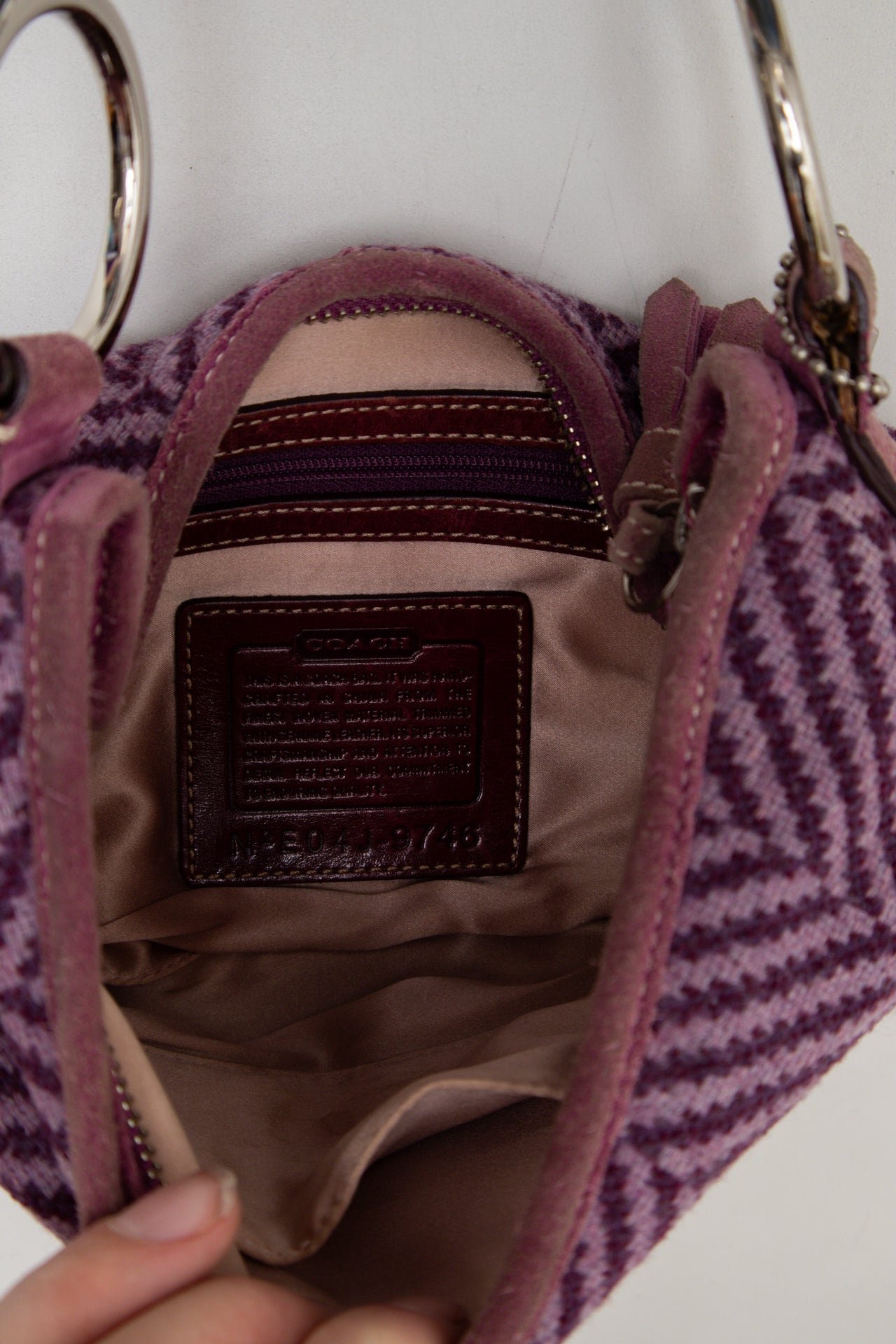 #175 Coach Shoulder Bag Purple | c. 187 | Size