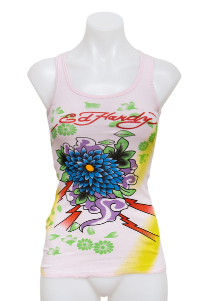 #44 Ed Hardy Tank Top Pink | c. 193 | Size 10