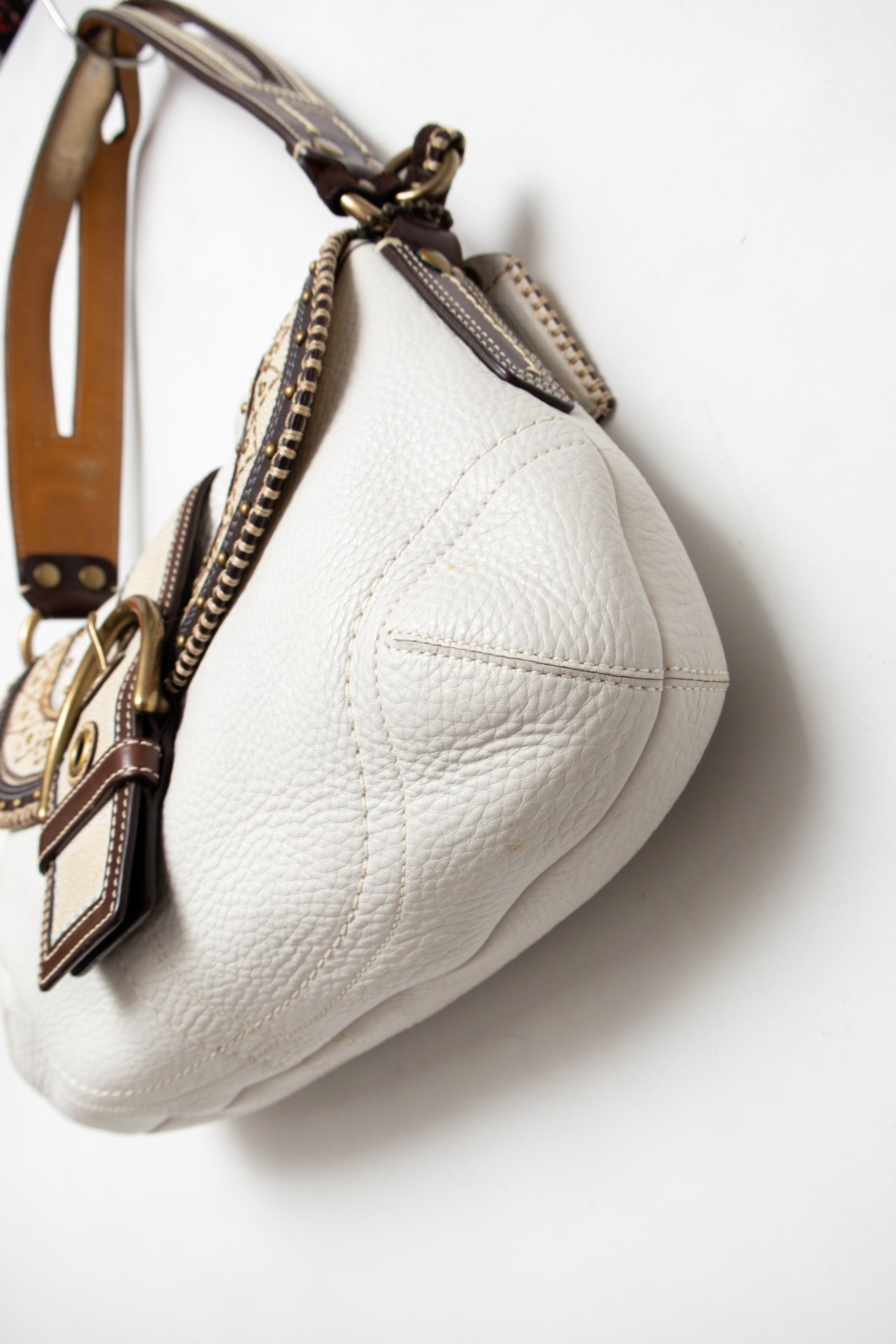 #135 Coach Shoulder Bag White | c. | Size