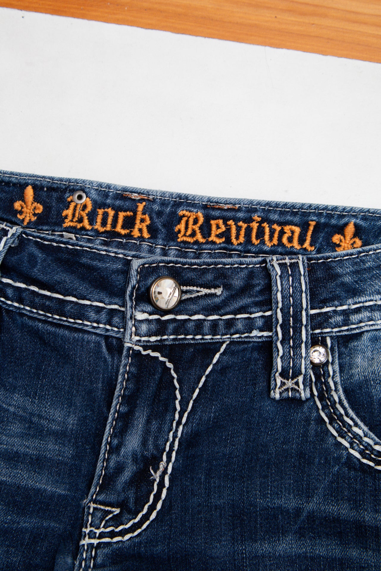 #012 Rock Revival Jeans Blue | c. 206 | Size 8