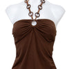 #058 Sam & Max Halter Top Brown | c. 200 | Size 8