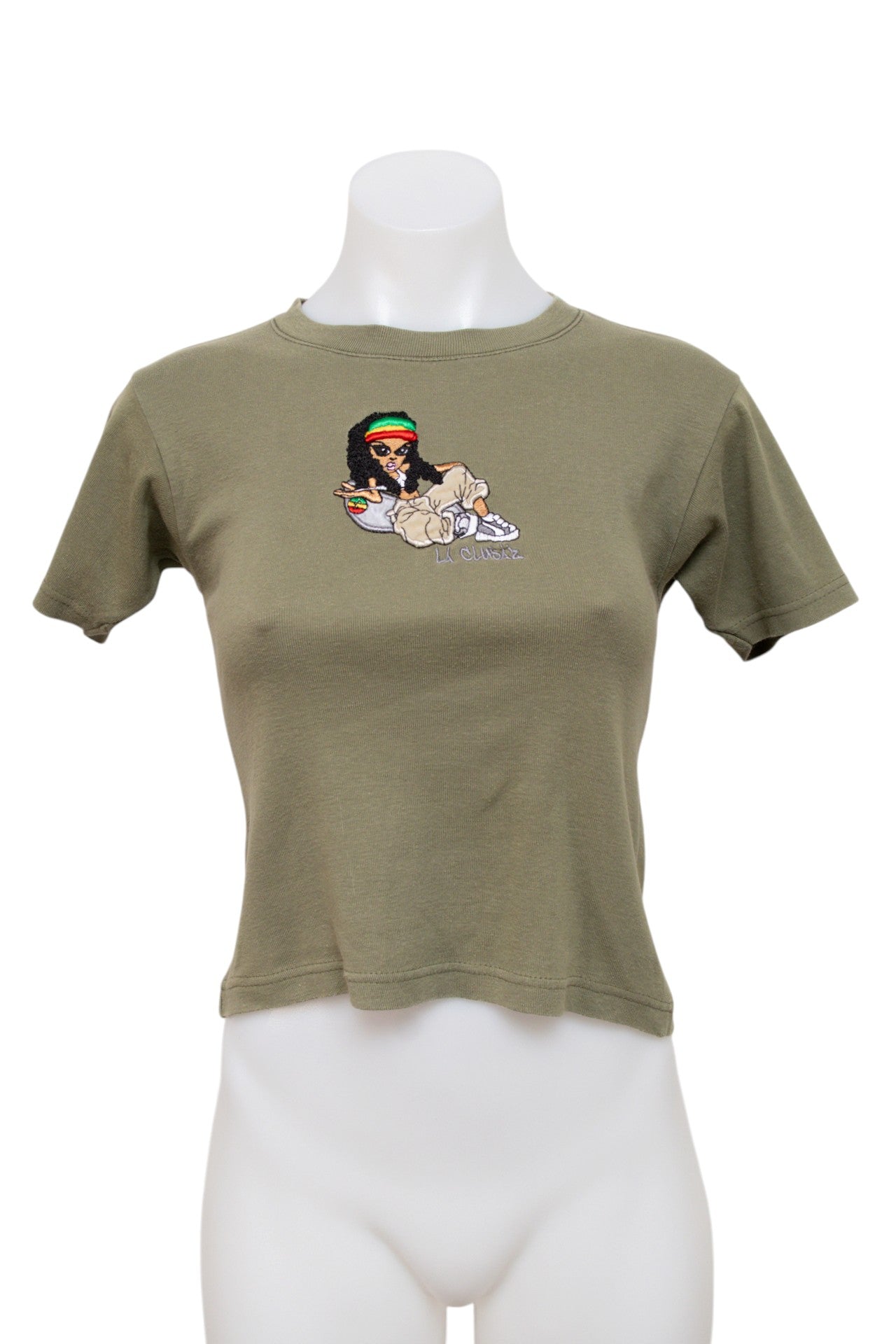#053 Li Clubz Baby Tee Green | c. 211 | Size 8