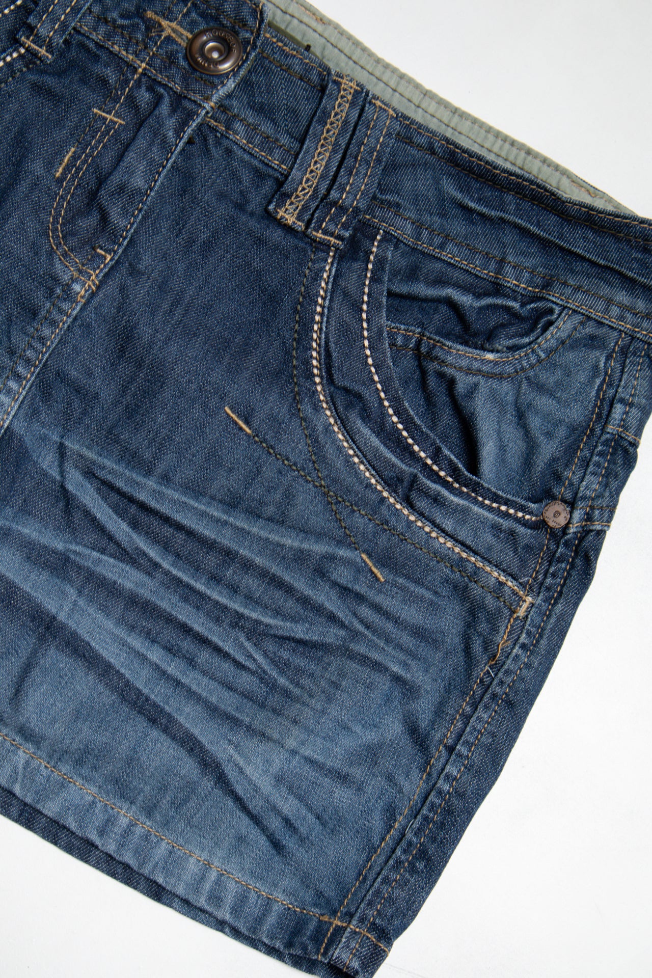 #185 House Of Deron Mini Skirt Blue | c. 188 | Size 12