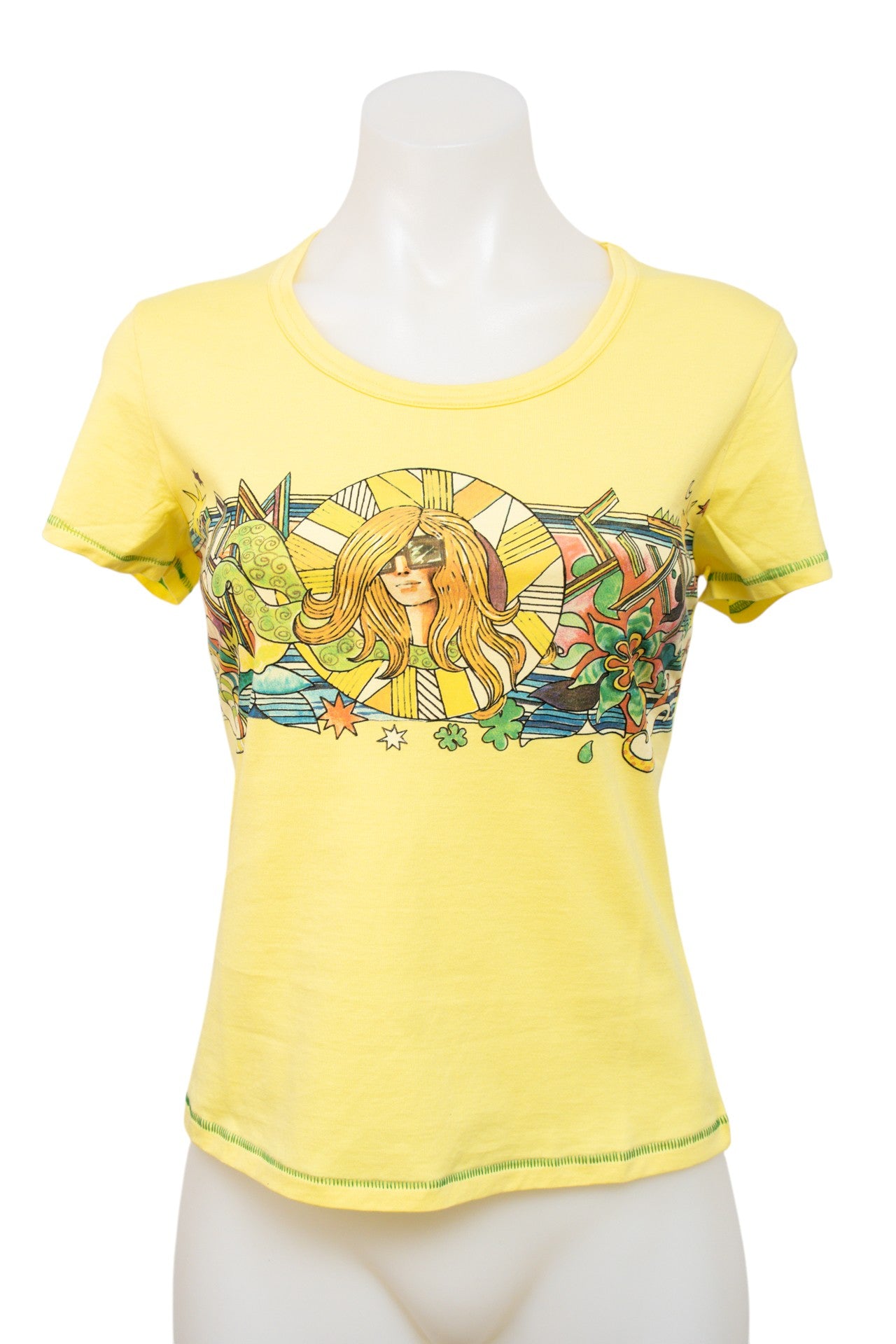 #160 Miss Sixty T-shirt Yellow | c. 206 | Size 6