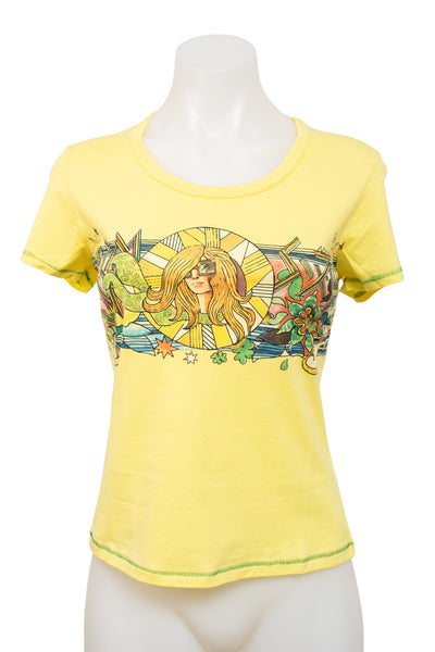 #160 Miss Sixty T-shirt Yellow | c. 206 | Size 6
