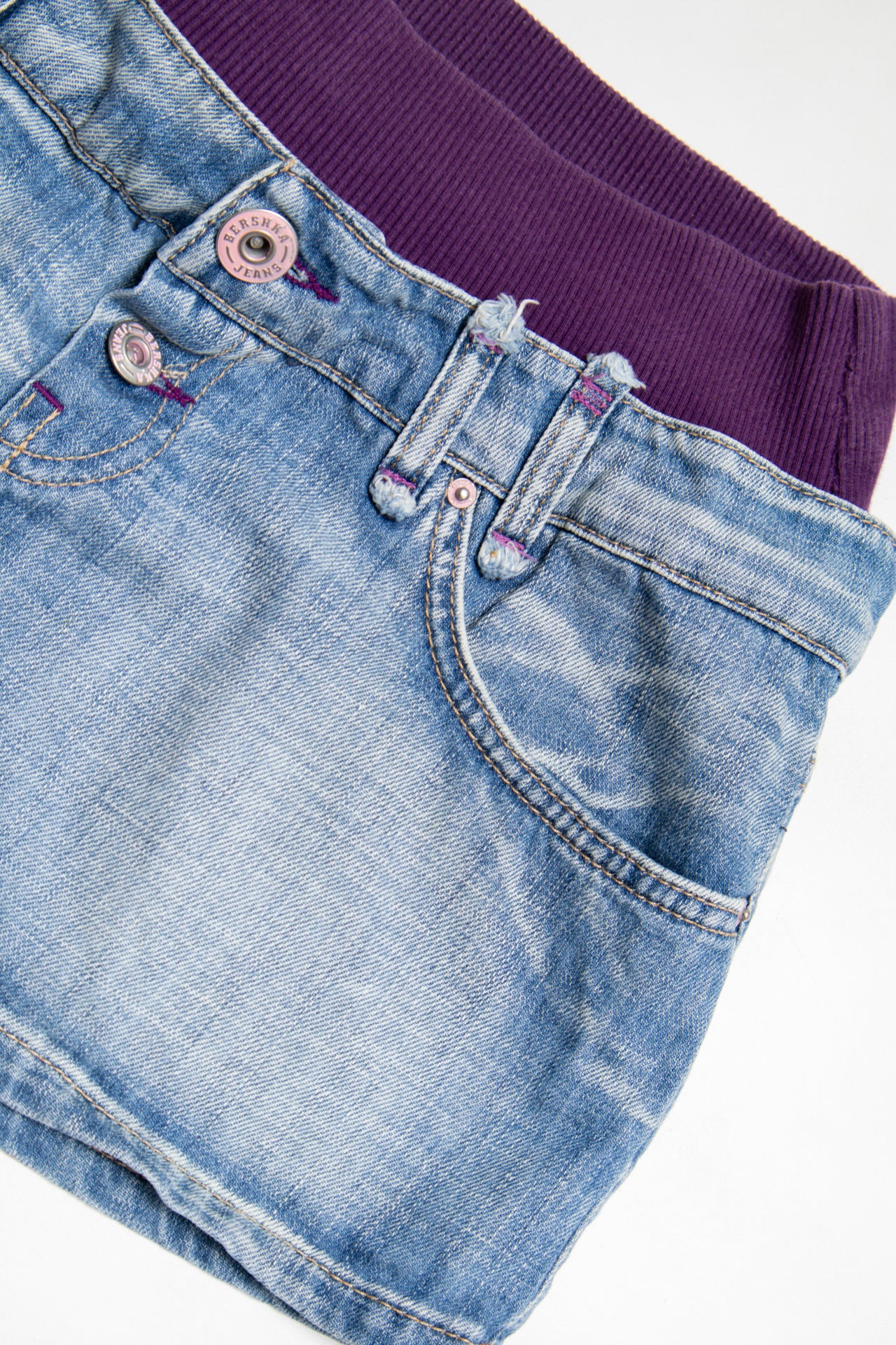 #146 Bershka Denim Denim Mini Skirt Blue | c. | Size 10/12