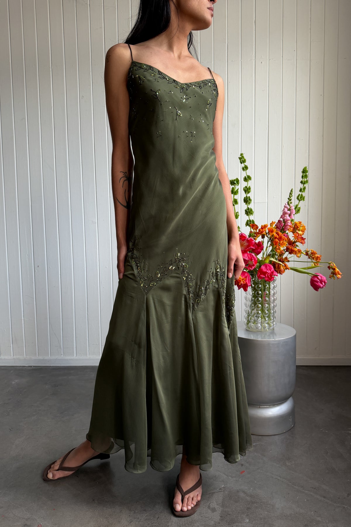 #177 Xscape Gown Green | c. 208 | Size 14