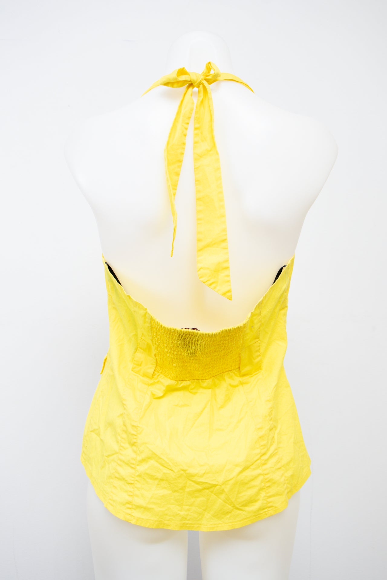 #062 2b Bebe Halter Top Yellow | c. 207 | Size 8