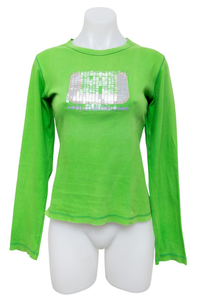 #105 Adolfo Dominguez T-shirt Green | c. 196 | Size 10