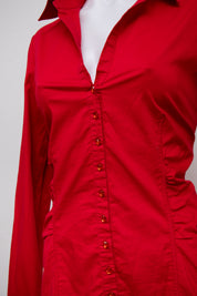 #048 New York & Company Long Sleeve Red | c. 213 | Size 8