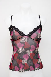 #047 La Vie En Rose Camisole Top Black | c. 202 | Size 8