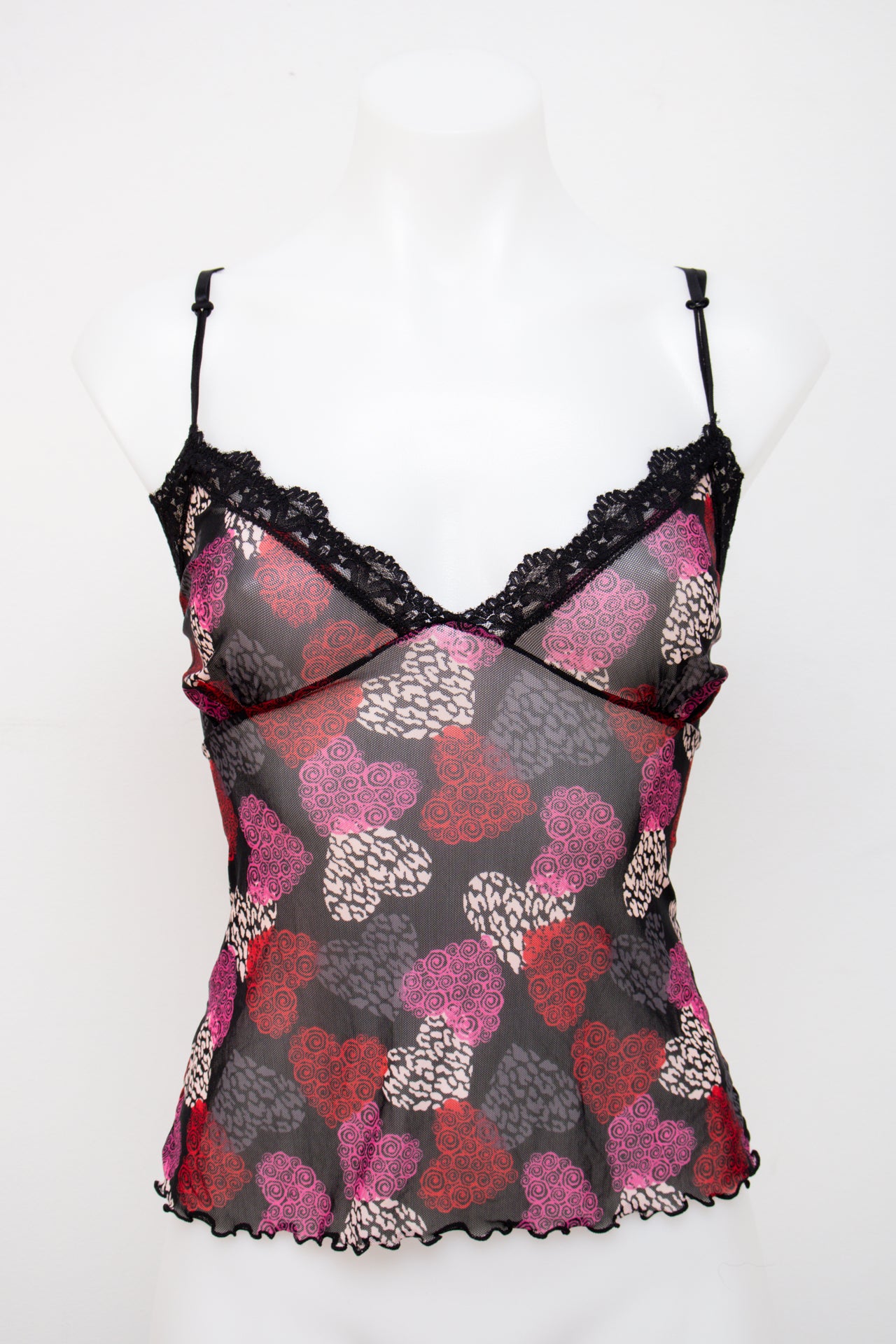 #047 La Vie En Rose Camisole Top Black | c. 202 | Size 8