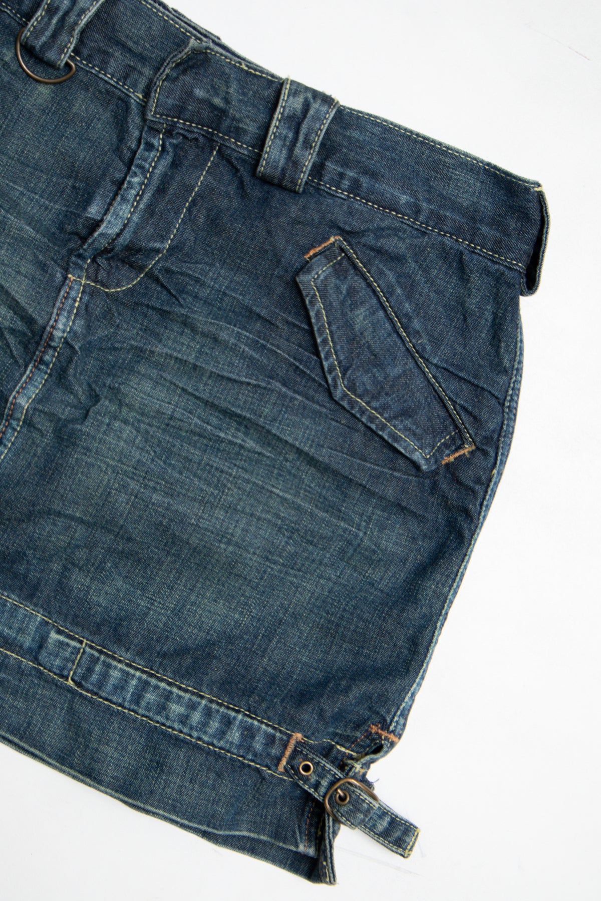 #177 Belted Mini Skirt Blue | c. 209 | Size 8