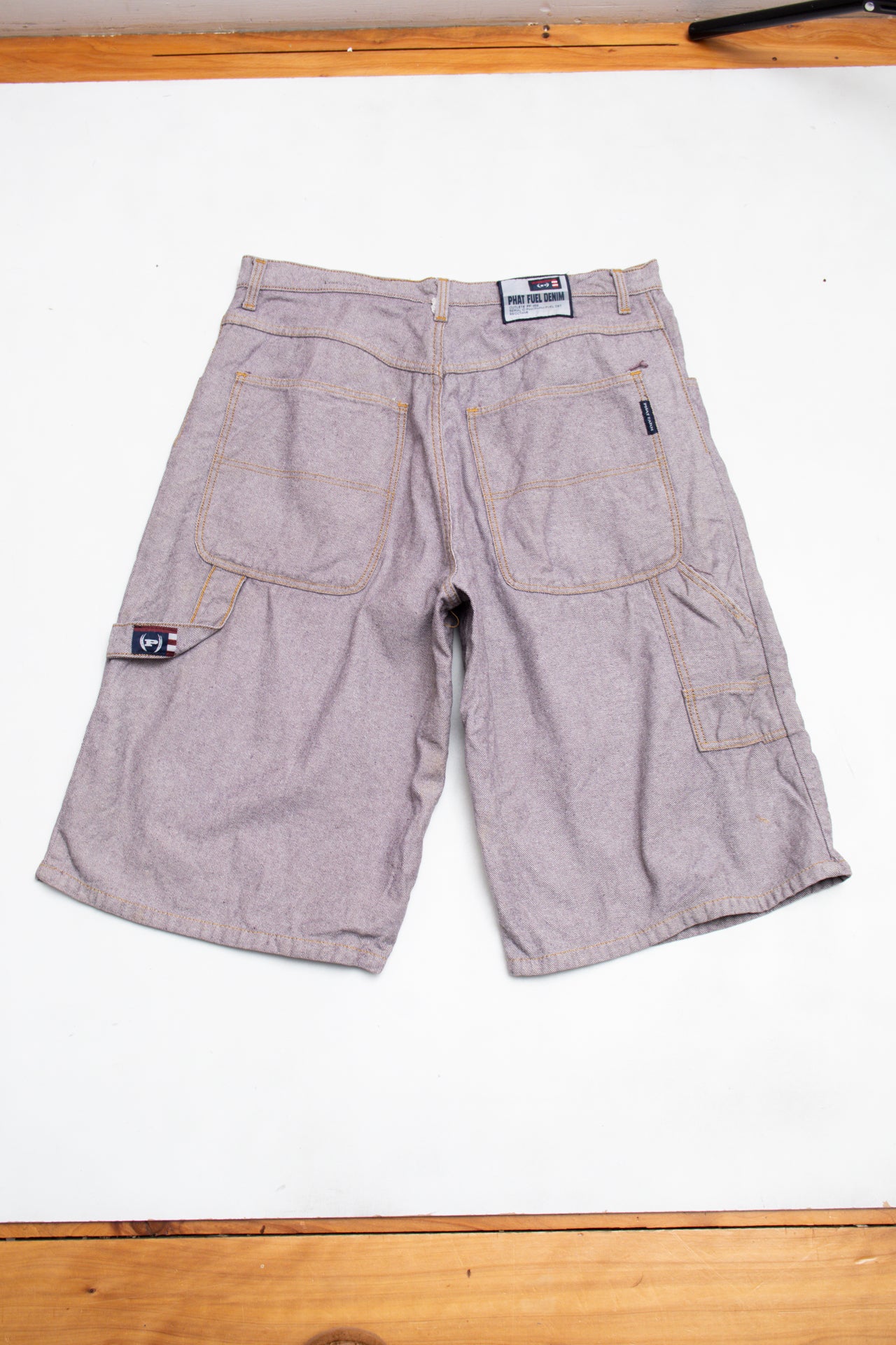 #126 Phat Fuel Denim Shorts Gray | c. 201 | Size 14