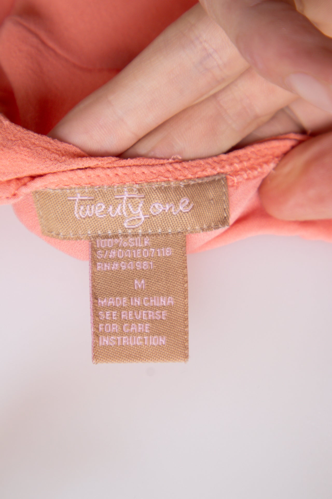 #018 Twenty One Cami Top Pink | c. 207 | Size 10