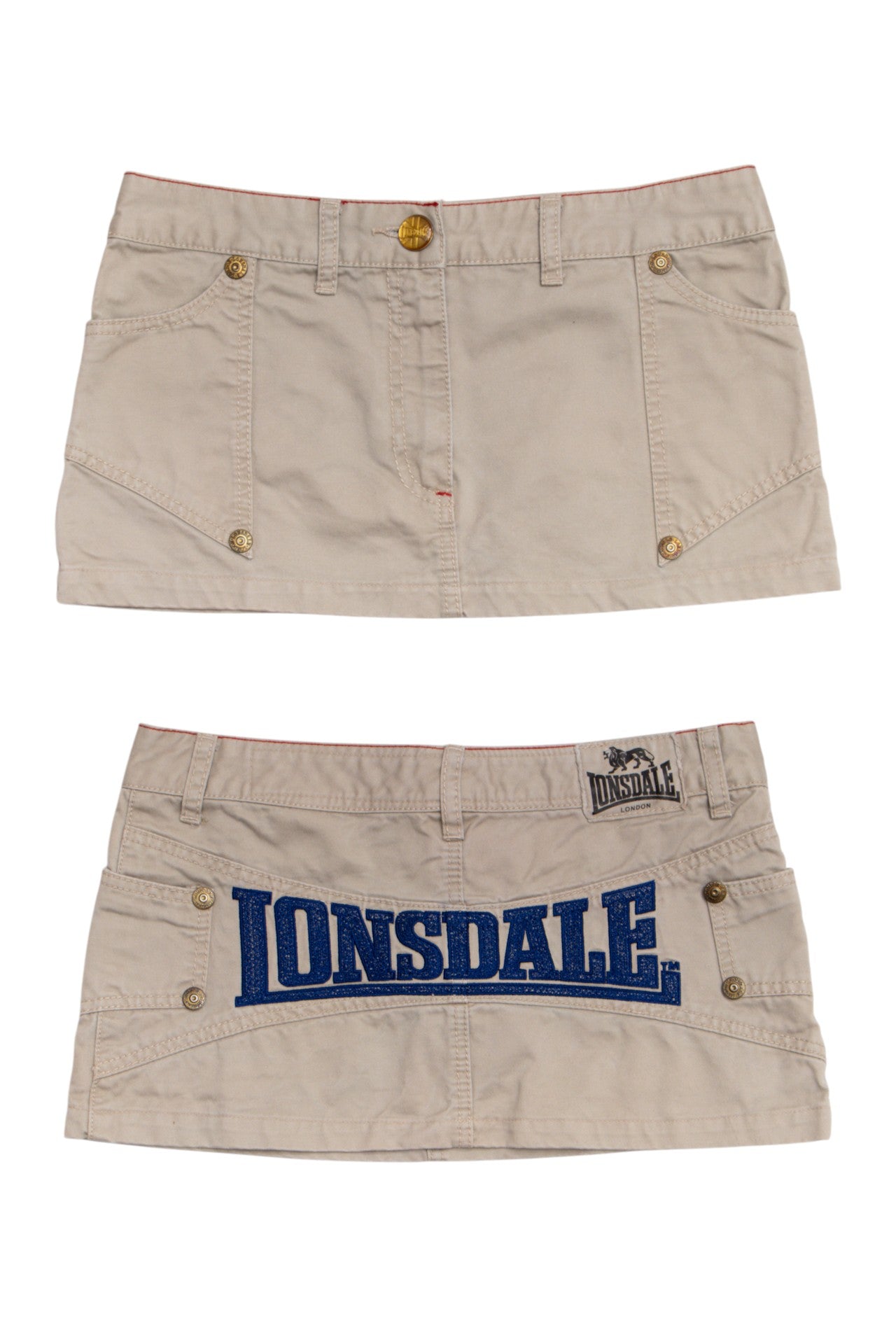 #97 Lonsdale Mini Skirt Beige | c. 186 | Size 6