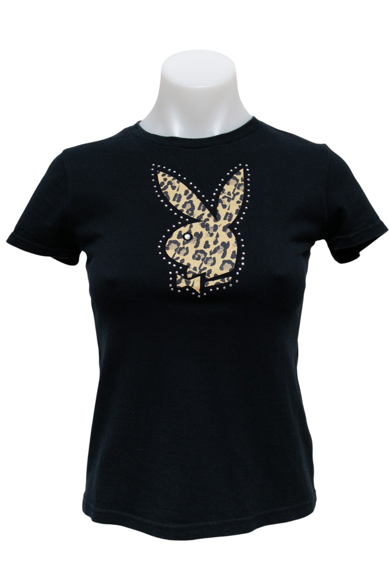 #128 Playboy T-shirt Black | c. 185 | Size 6/8