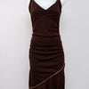 #071 Le Chateau Halter Top Brown | c. 201 | Size 8