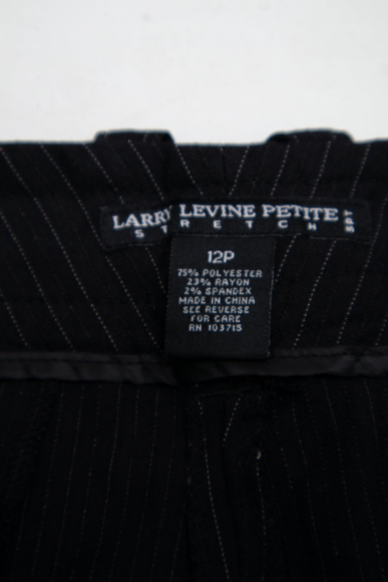 #079 Larry Levine Petite Stretch Pants Black | c. 212 | Size 10/12